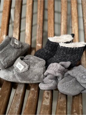 UGG Baby Gray & Charcoal Plush Booties Trio